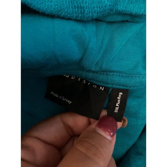 ASOS Design, women's plus, cotton textured pullover hooded sweater size 3XL - Picture 7 of 8